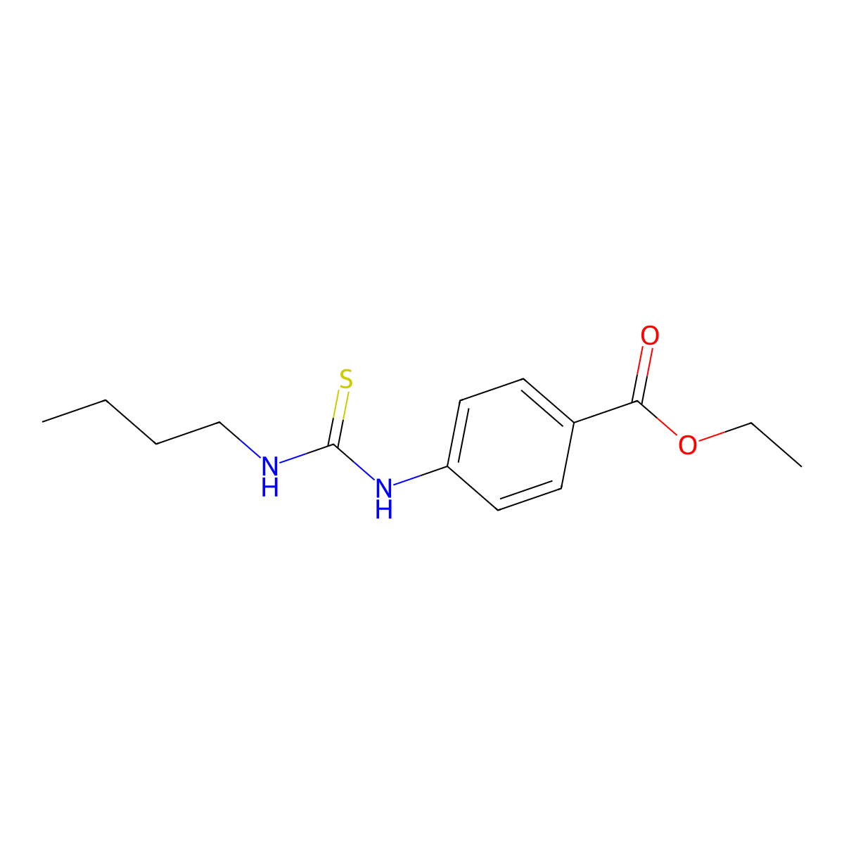 Ethyl 4-(butylcarbamothioylamino)benzoate molecular structure, CAS 1152-66-5