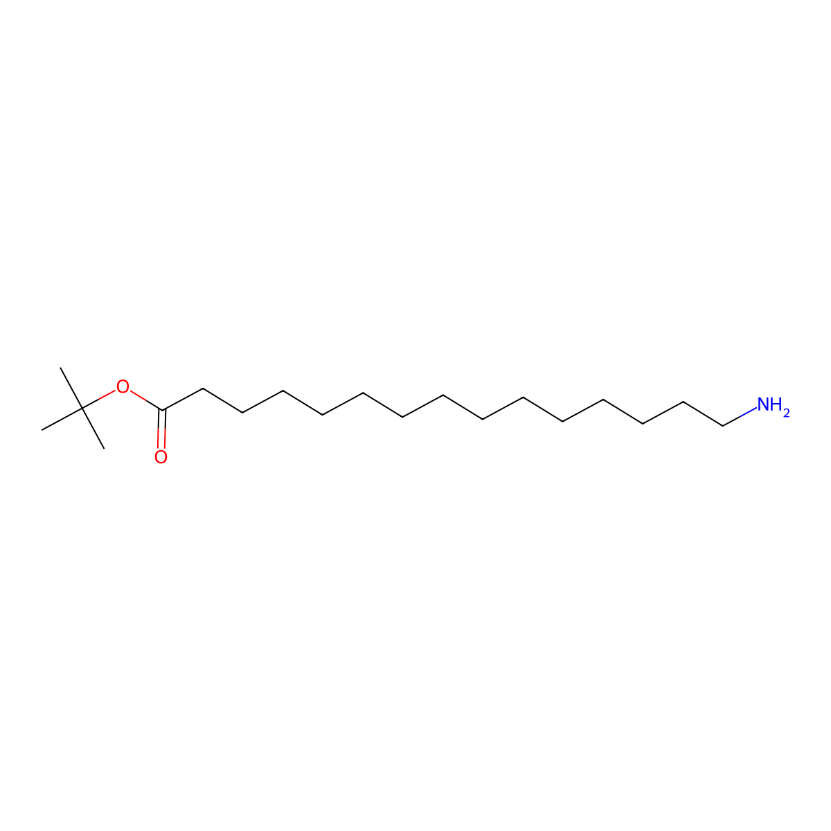 15-Aminopentadecanoic acid tert-butyl ester molecular structure, CAS 1152005-54-3