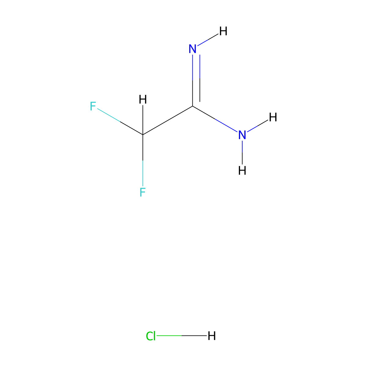 2,2-Difluoroethanimidamide hydrochloride molecular structure, CAS 1152109-97-1