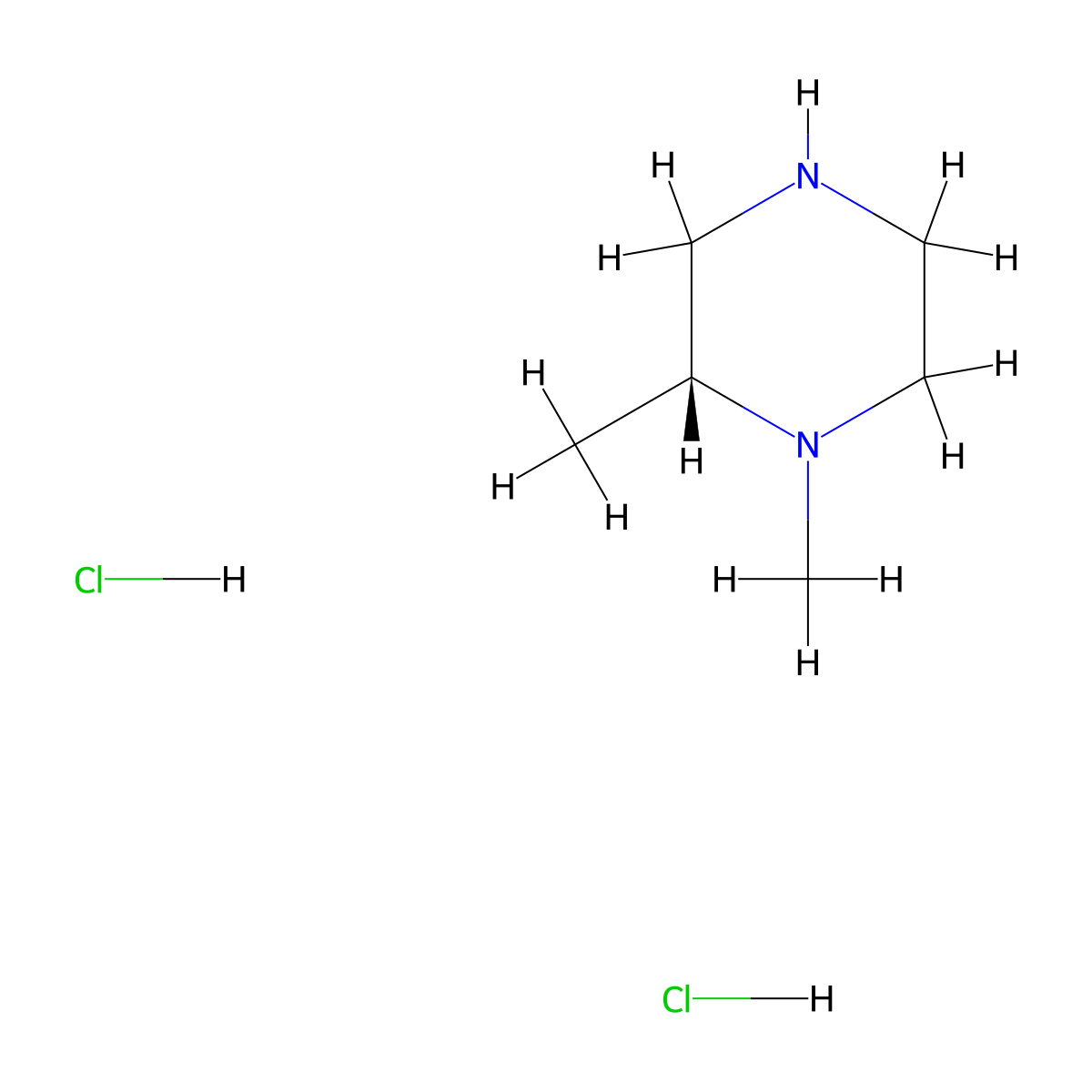 (2R)-1,2-dimethylpiperazine dihydrochloride molecular structure, CAS 1152110-23-0