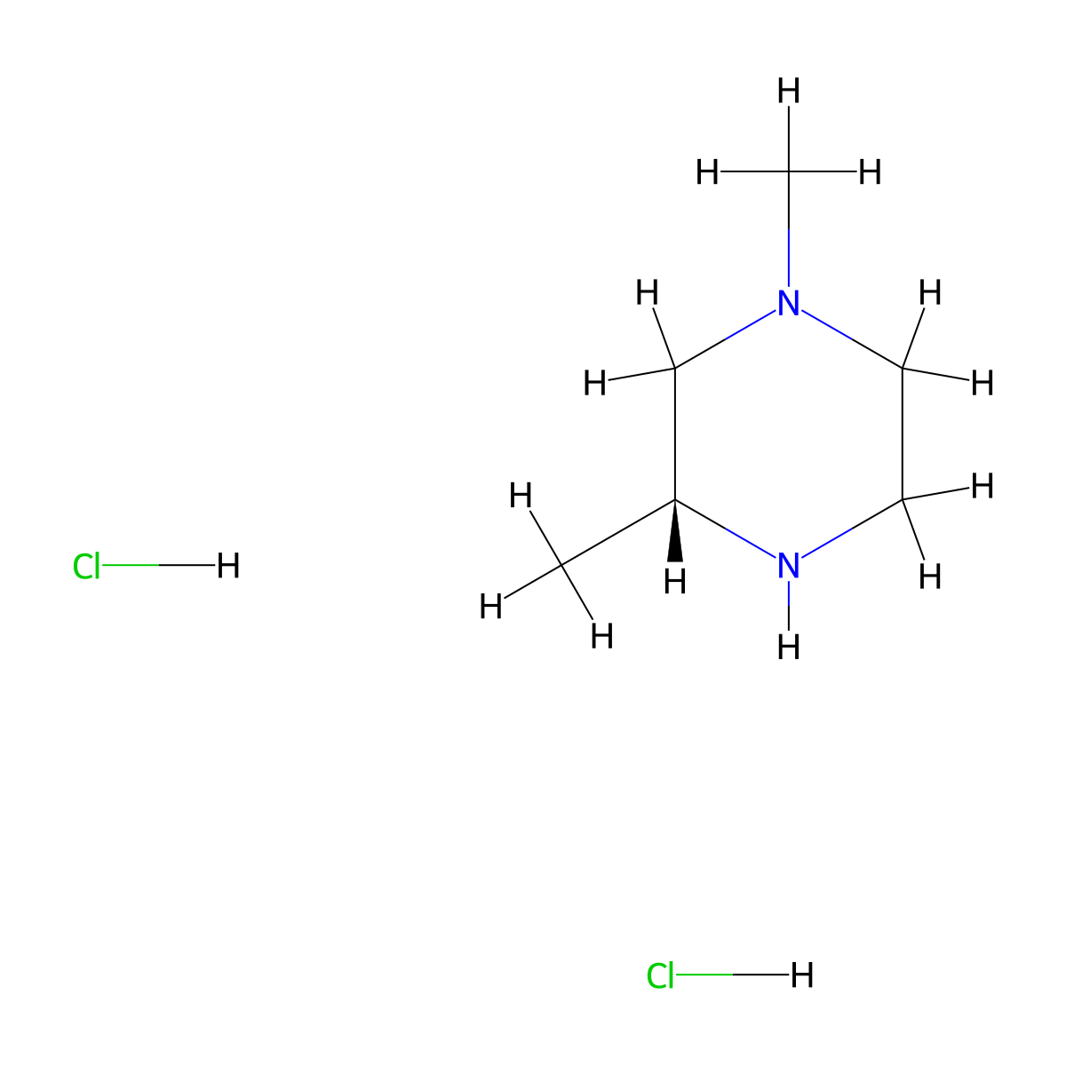(R)-1,3-Dimethylpiperazine dihydrochloride molecular structure, CAS 1152110-26-3