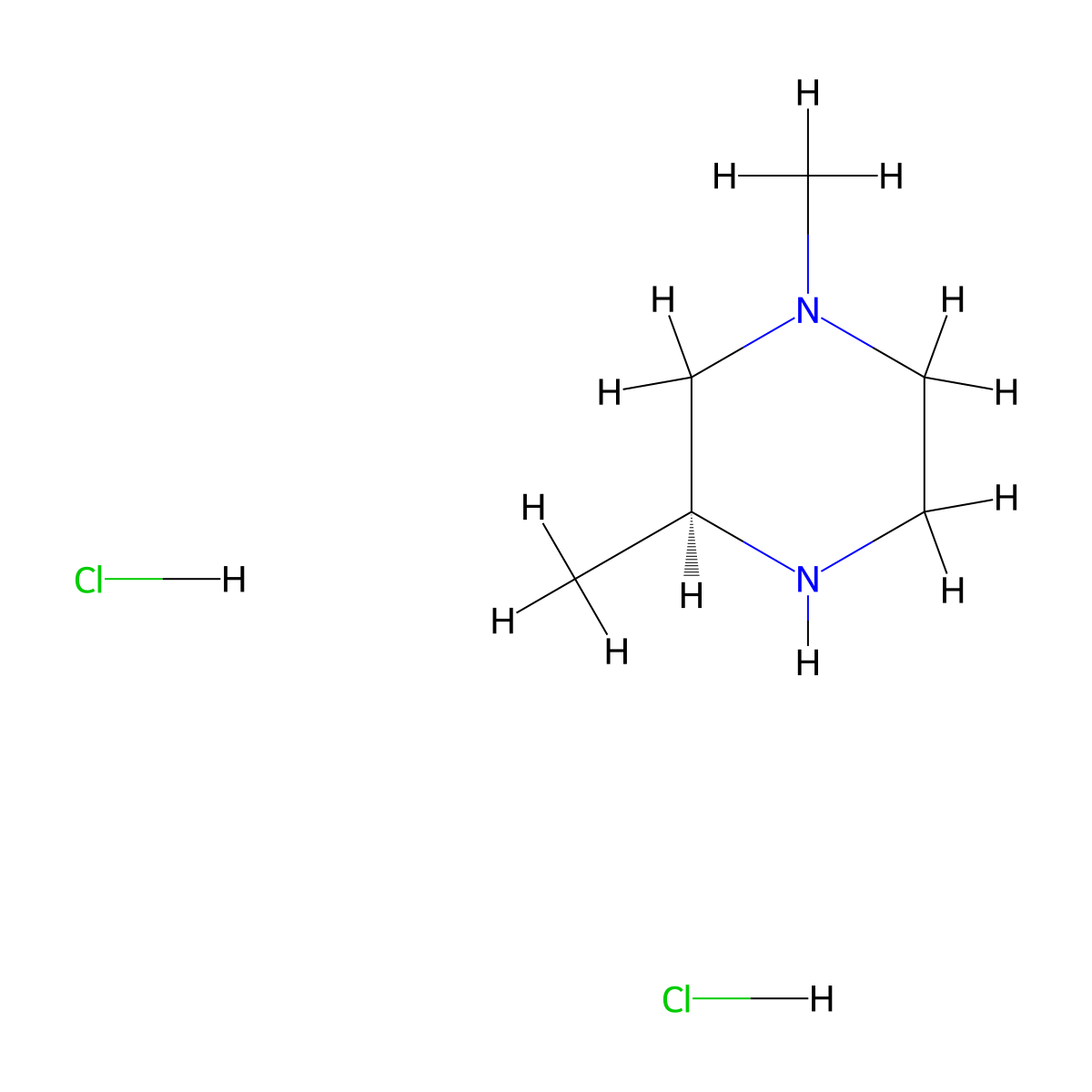 (S)-1,3-Dimethylpiperazine dihydrochloride molecular structure, CAS 1152110-30-9