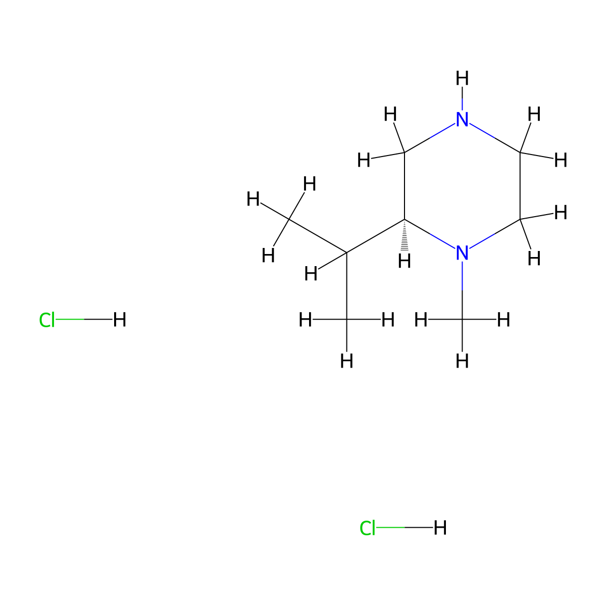 (S)-2-Isopropyl-1-methylpiperazine dihydrochloride molecular structure, CAS 1152111-64-2