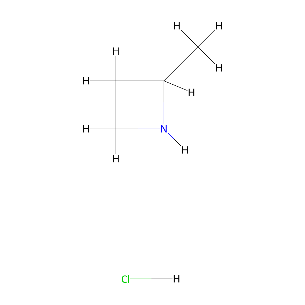 2-Methylazetidine hydrochloride molecular structure, CAS 1152113-37-5