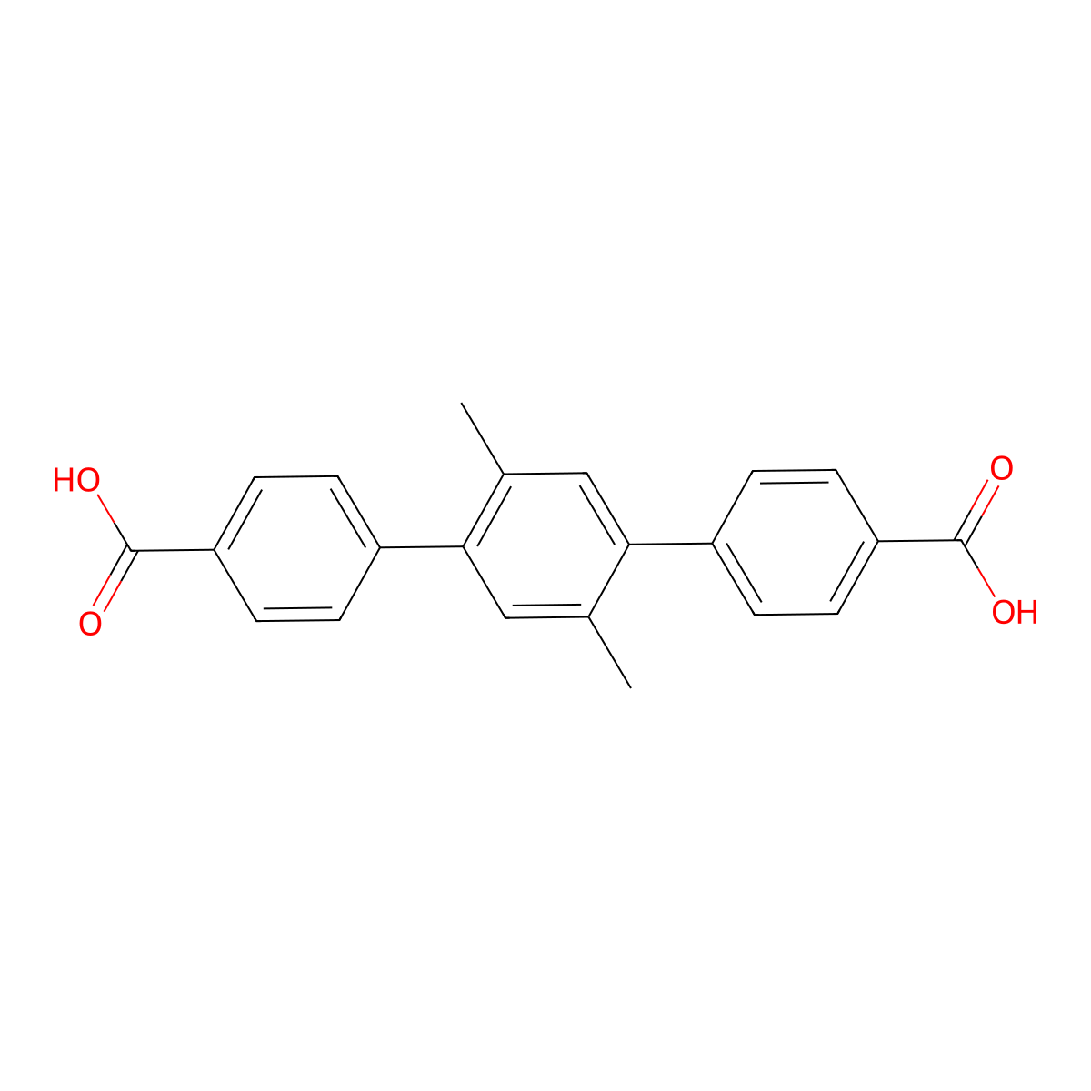 2',5'-Dimethyl-[1,1':4',1''-terphenyl]-4,4''-dicarboxylic acid molecular structure, CAS 115213-33-7