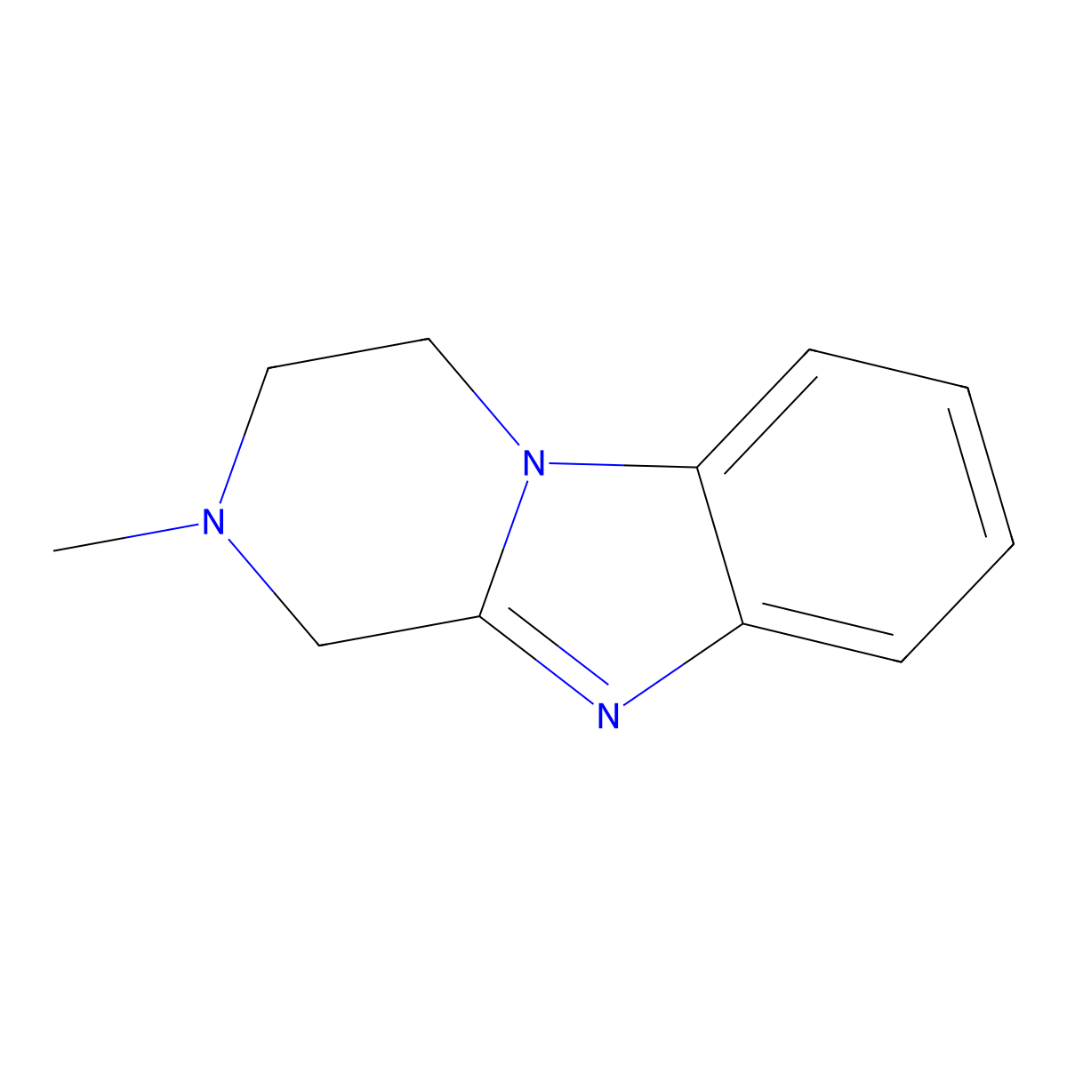 2-Methyl-1,2,3,4-tetrahydropyrazino[1,2-a]benzimidazole molecular structure, CAS 115213-55-3