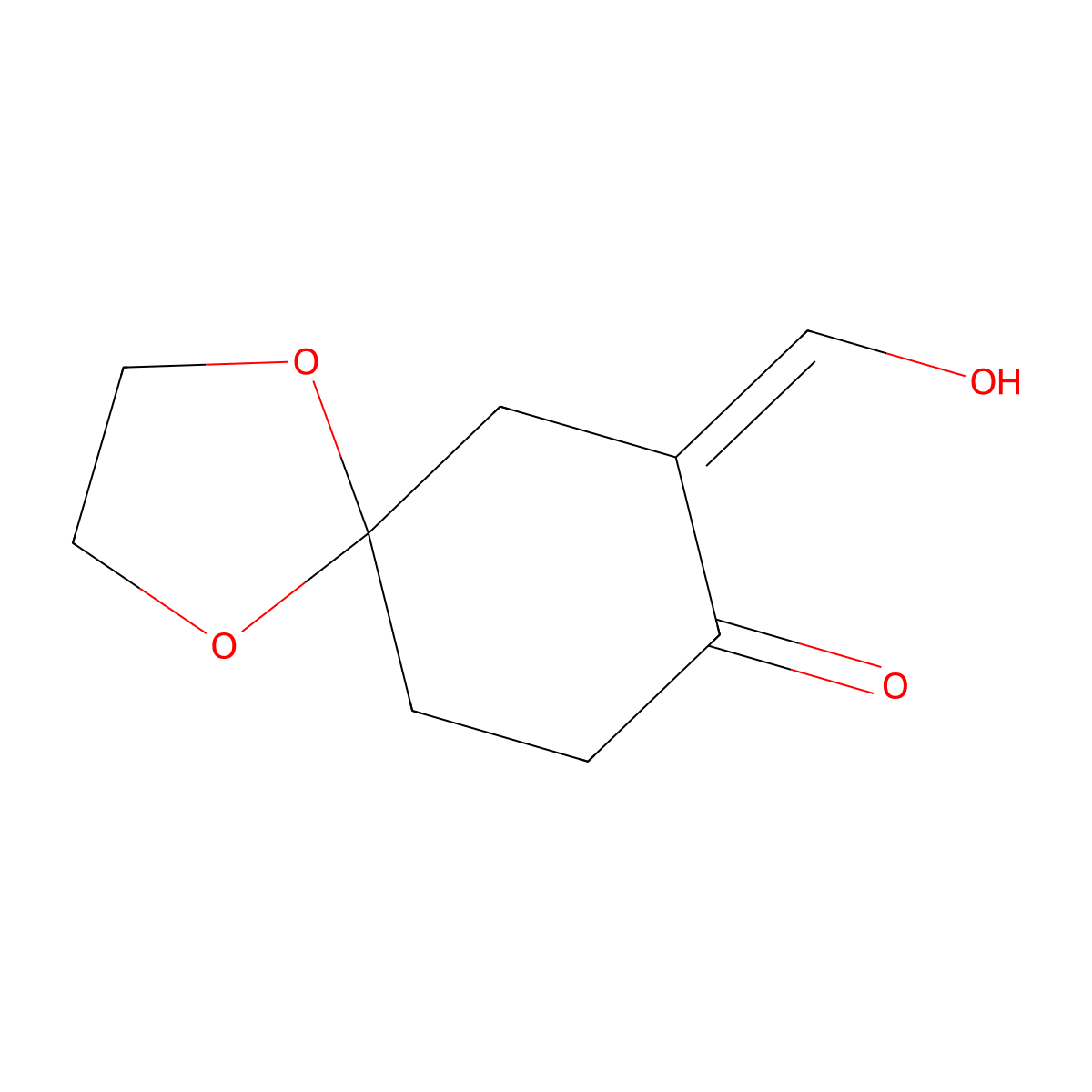 (E)-7-(Hydroxymethylene)-1,4-dioxaspiro[4.5]decan-8-one molecular structure, CAS 115215-91-3