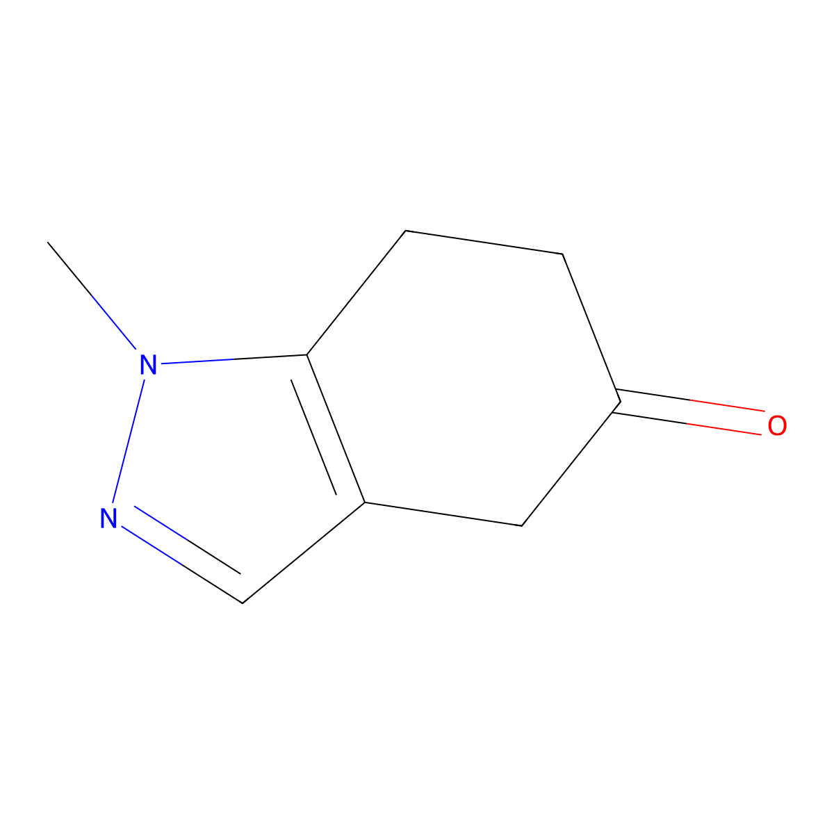 1-methyl-6,7-dihydro-1H-indazol-5(4H)-one molecular structure, CAS 115215-92-4