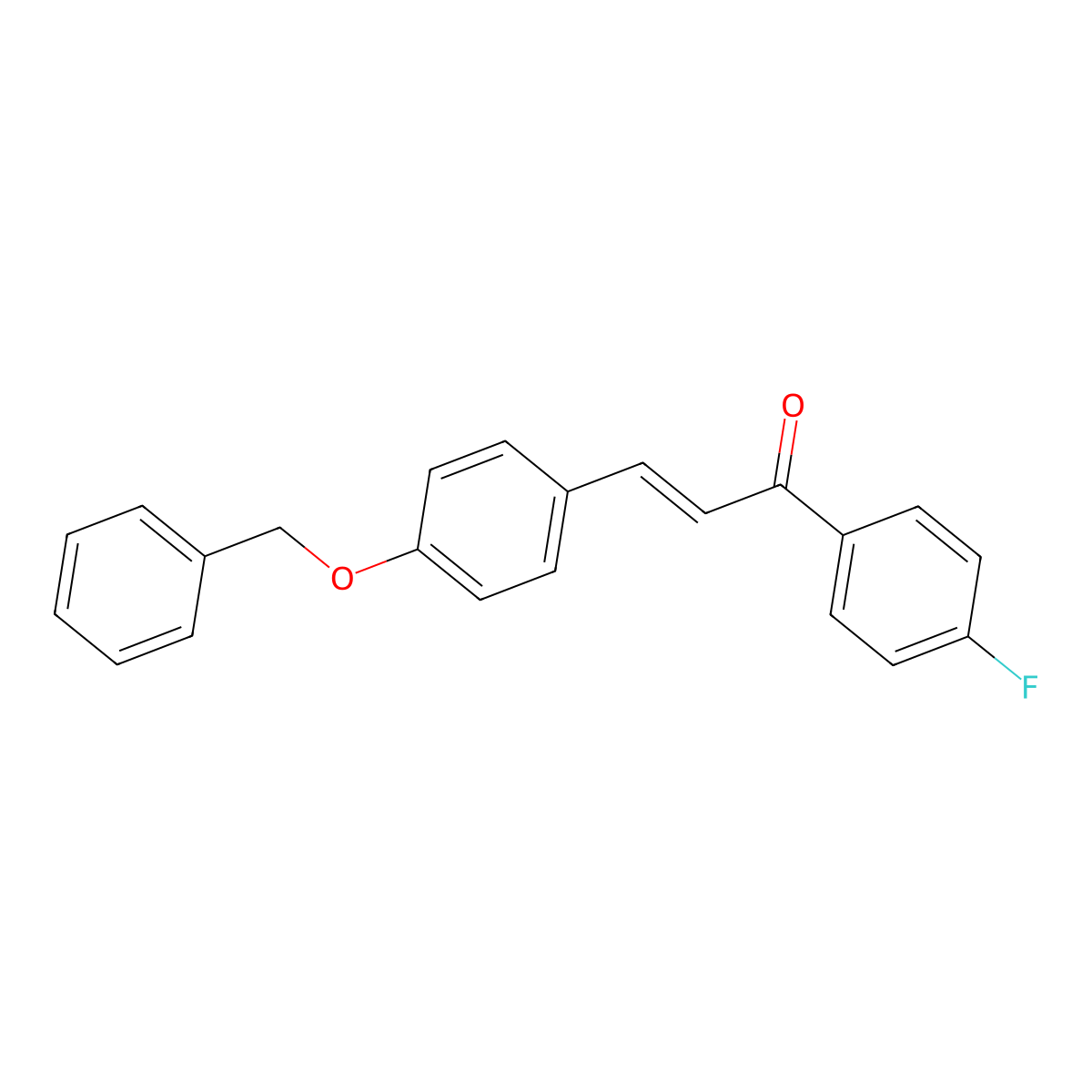 (2E)-3-[4-(benzyloxy)phenyl]-1-(4-fluorophenyl)prop-2-en-1-one molecular structure, CAS 1152162-39-4