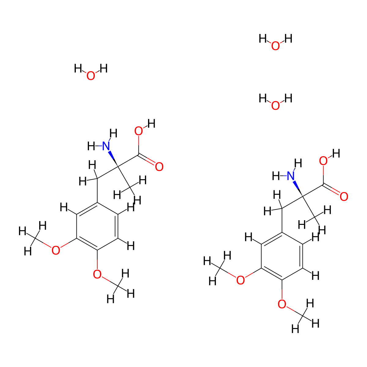 3,4-Dimethoxy-alpha-methylphenylalanine molecular structure, CAS 115217-60-2