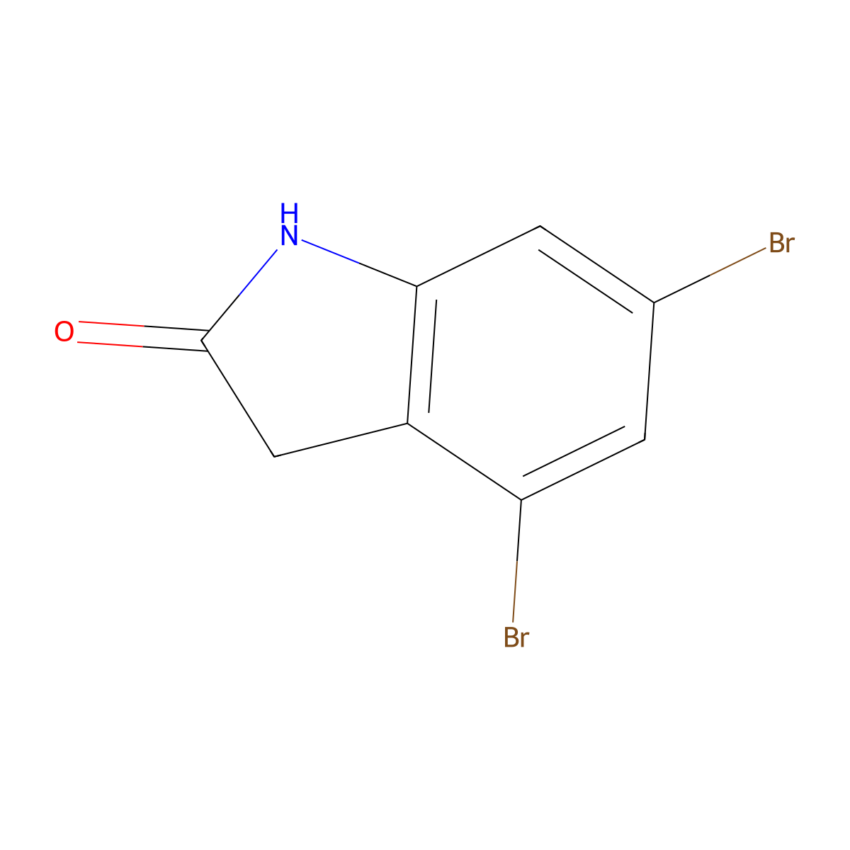 4,6-Dibromoindolin-2-one molecular structure, CAS 1152236-35-5