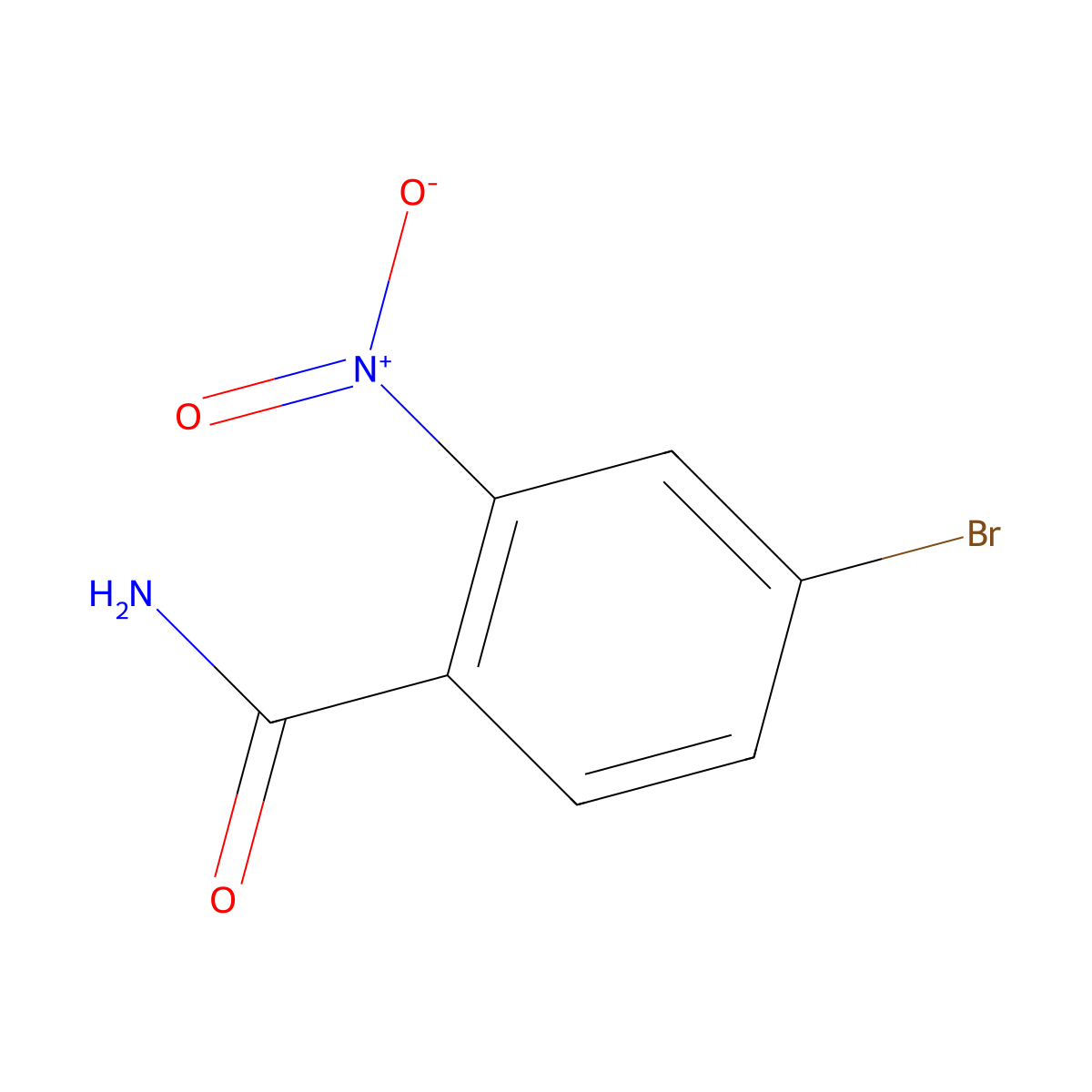 4-Bromo-2-nitrobenzamide molecular structure, CAS 1152237-09-6