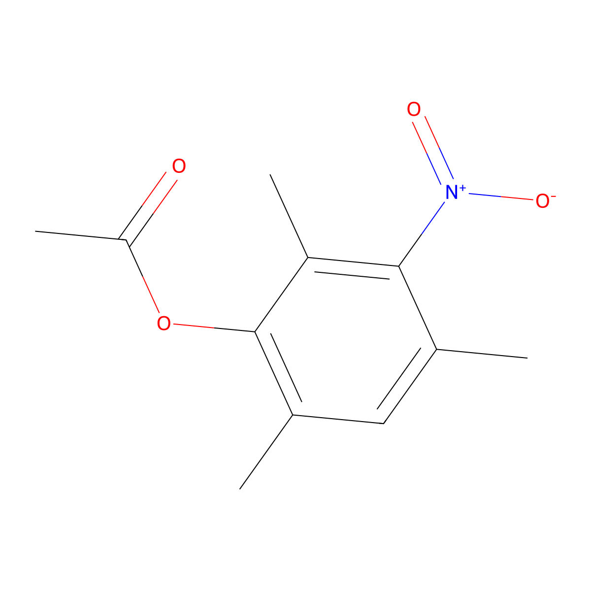 2,4,6-Trimethyl-3-nitrophenyl acetate molecular structure, CAS 115231-65-7