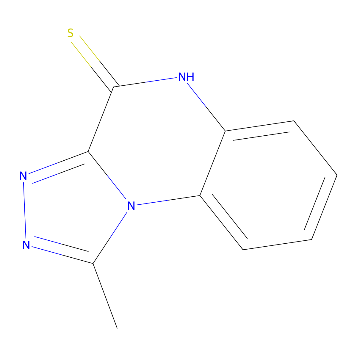 1-Methyl(1,2,4)triazolo(4,3-a)quinoxaline-4(5H)-thione molecular structure, CAS 115231-80-6