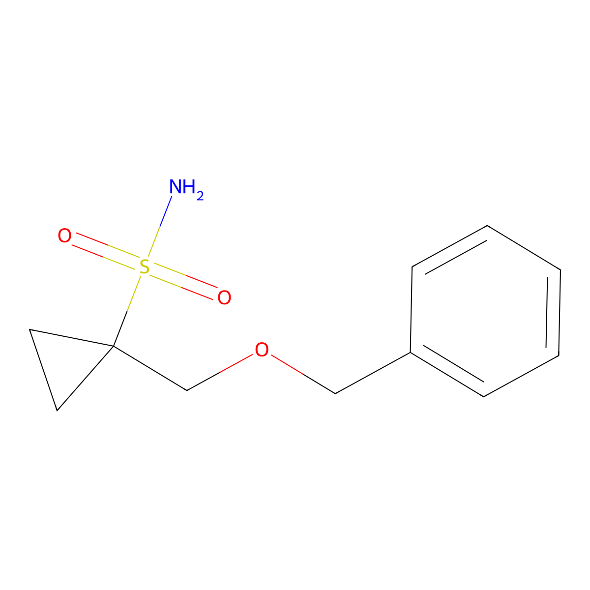 1-[(Benzyloxy)methyl]cyclopropane-1-sulfonamide molecular structure, CAS 1152322-85-4