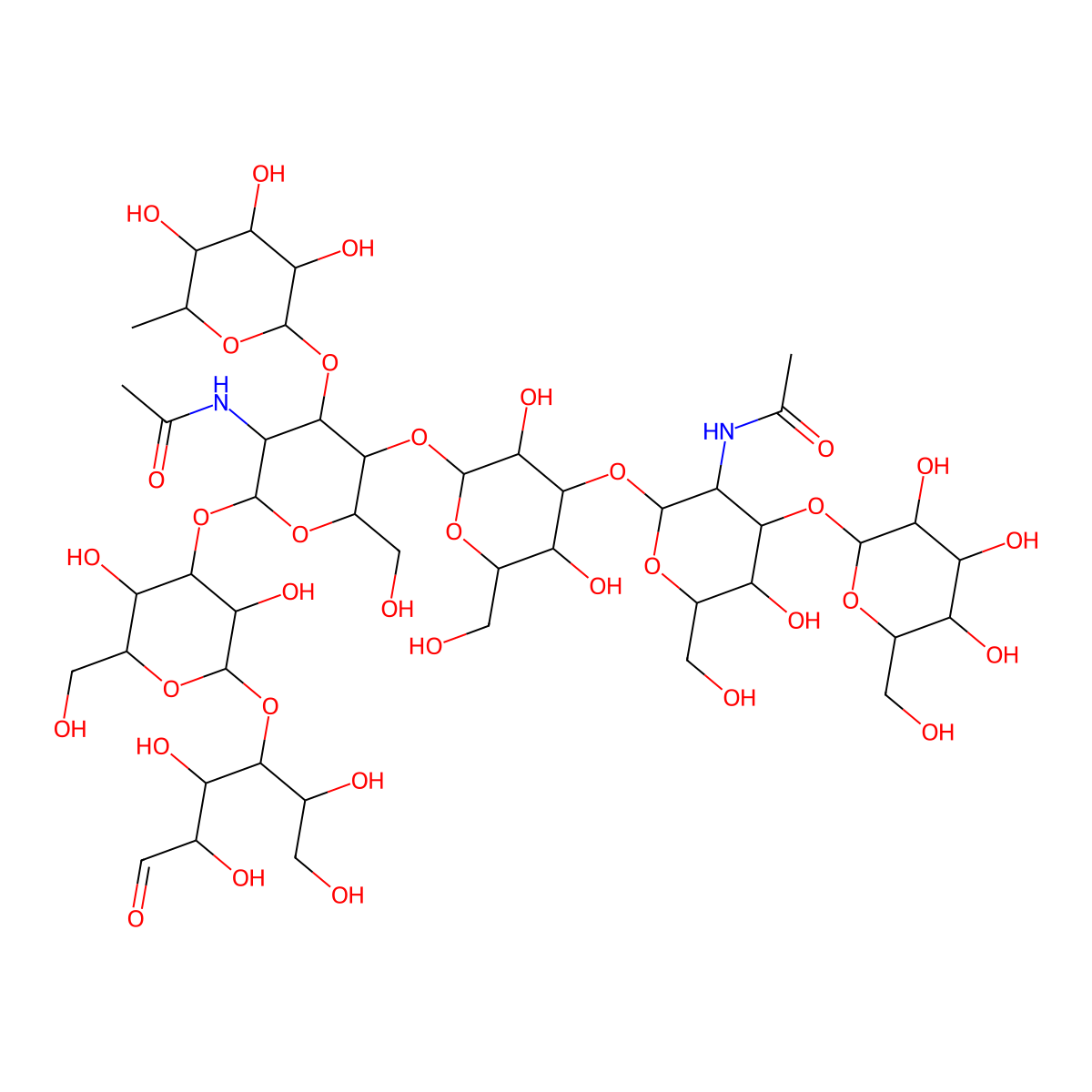Monofucosyl-para-lacto-N-hexaose IV molecular structure, CAS 115236-58-3