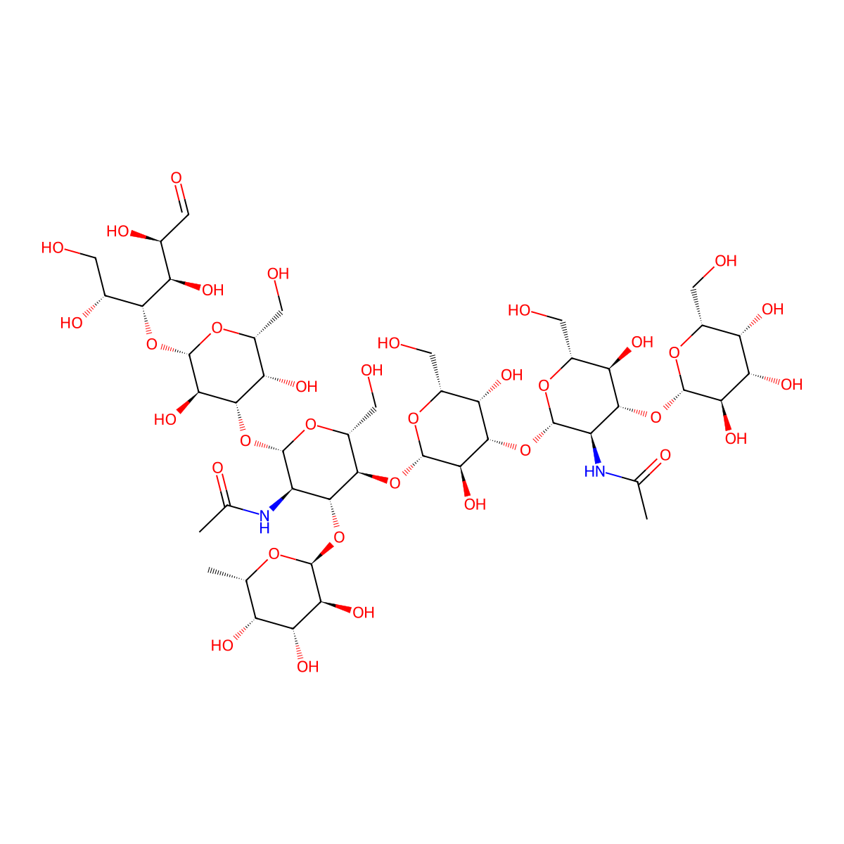 Monofucosyl-para-lacto-N-hexaose IV molecular structure, CAS 115236-58-3