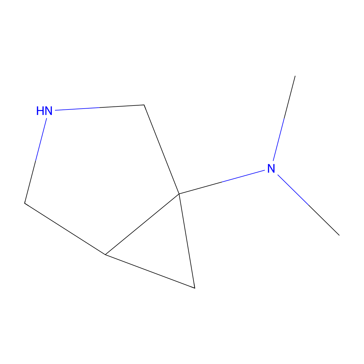 N,N-dimethyl-3-azabicyclo[3.1.0]hexan-1-amine molecular structure, CAS 1152367-86-6