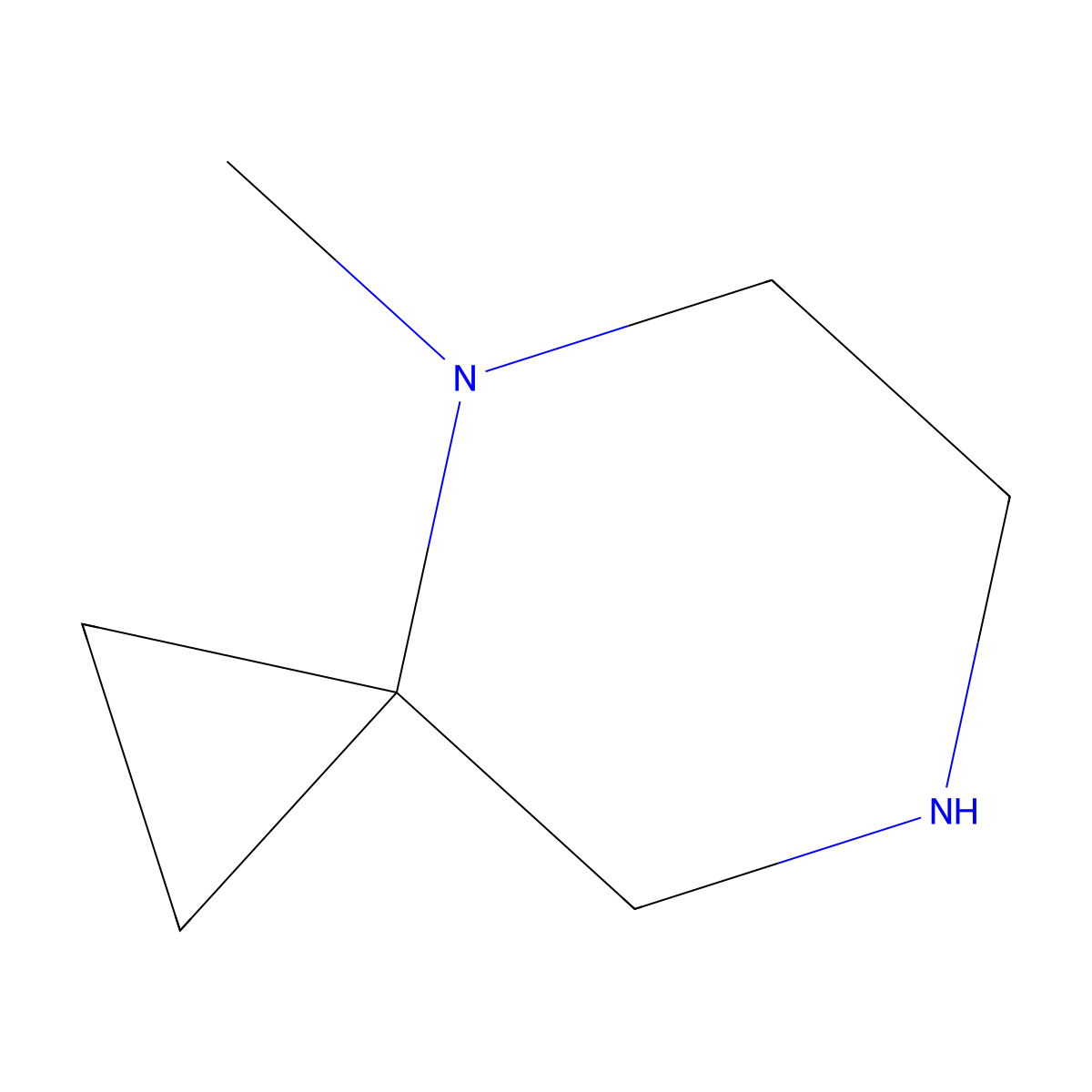 4-Methyl-4,7-diazaspiro[2.5]octane molecular structure, CAS 1152367-88-8