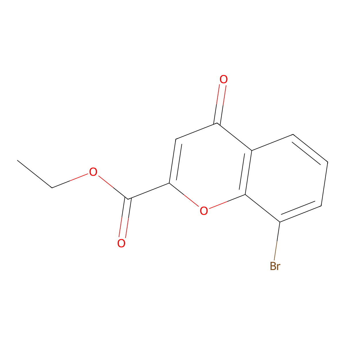 Ethyl 8-bromo-4-oxo-4H-chromene-2-carboxylate molecular structure, CAS 115237-23-5