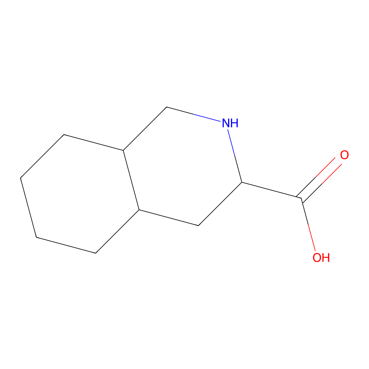 (3S,4aS,8aS)-Decahydroisoquinoline-3-carboxylic acid molecular structure, CAS 115238-58-9