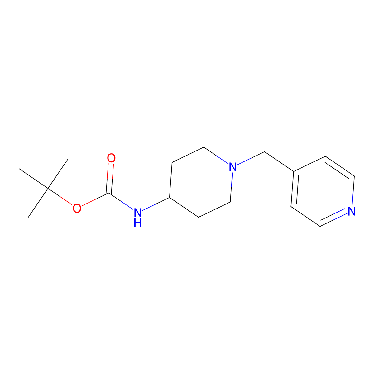 tert-Butyl 1-(pyridin-4-ylmethyl)piperidin-4-ylcarbamate molecular structure, CAS 1152424-96-8
