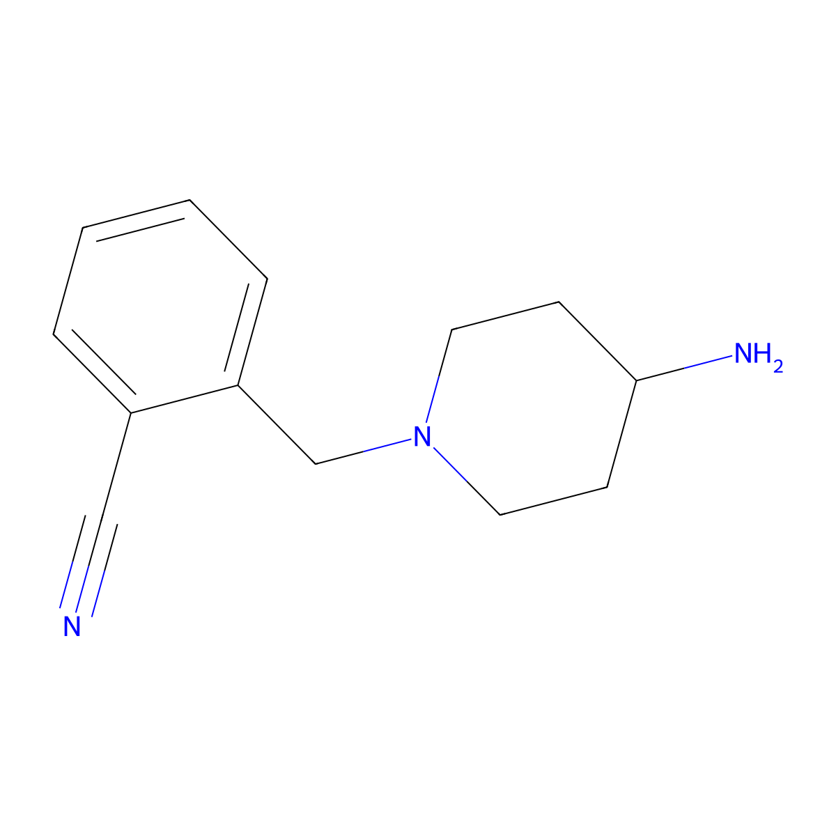 2-[(4-Aminopiperidin-1-yl)methyl]benzonitrile molecular structure, CAS 1152424-97-9