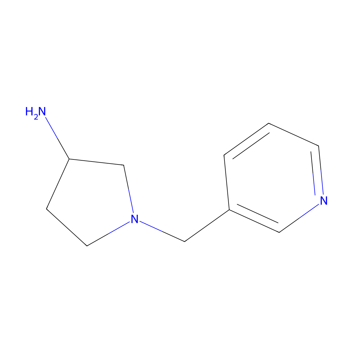 (3R)-1-(3-Pyridinylmethyl)-3-pyrrolidinamine molecular structure, CAS 1152425-03-0