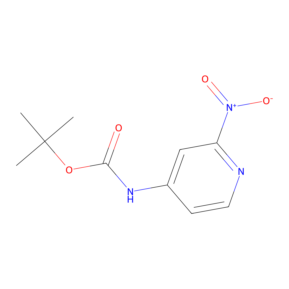 tert-Butyl (2-nitropyridin-4-yl)carbamate molecular structure, CAS 1152428-55-1