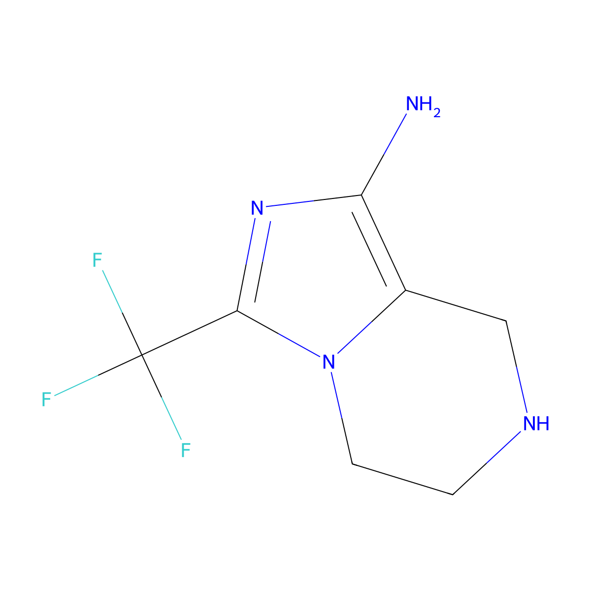 3-(Trifluoromethyl)-5,6,7,8-tetrahydroimidazo[1,5-a]pyrazin-1-amine molecular structure, CAS 1152439-79-6