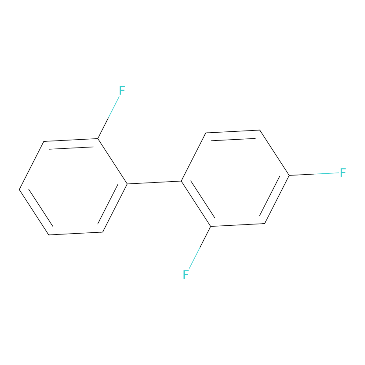 2,2',4-Trifluoro-1,1'-biphenyl molecular structure, CAS 115245-05-1