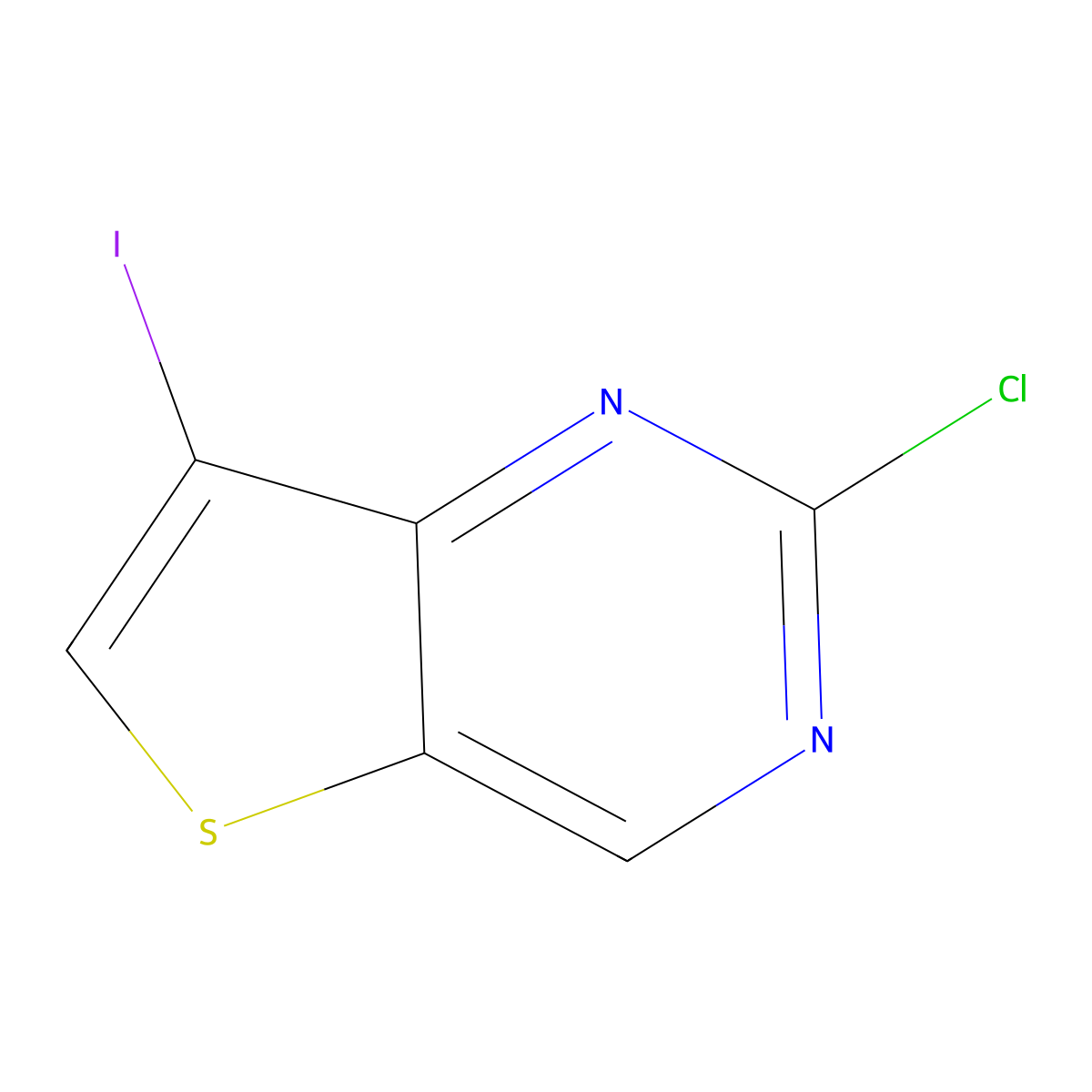 2-Chloro-7-iodothieno[3,2-d]pyrimidine molecular structure, CAS 1152475-40-5