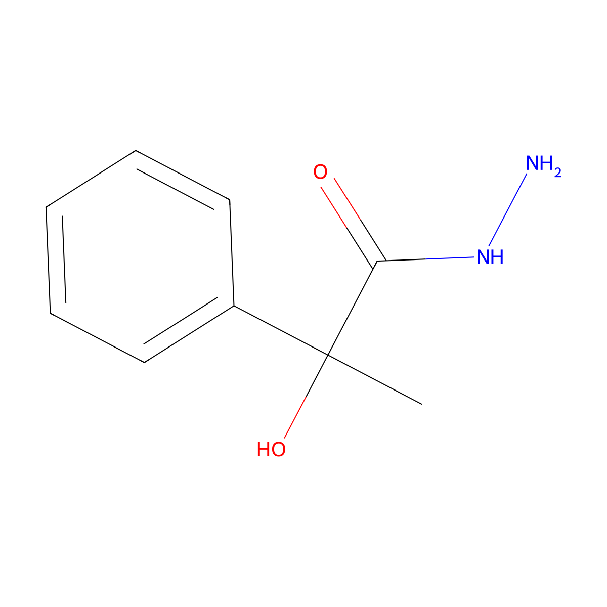 2-Hydroxy-2-phenylpropanehydrazide molecular structure, CAS 115248-48-1