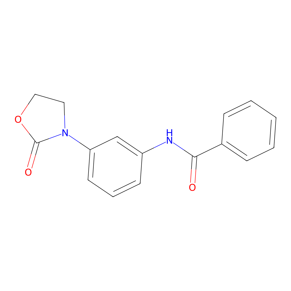N-[3-(2-oxo-1,3-oxazolidin-3-yl)phenyl]benzamide molecular structure, CAS 1152493-33-8