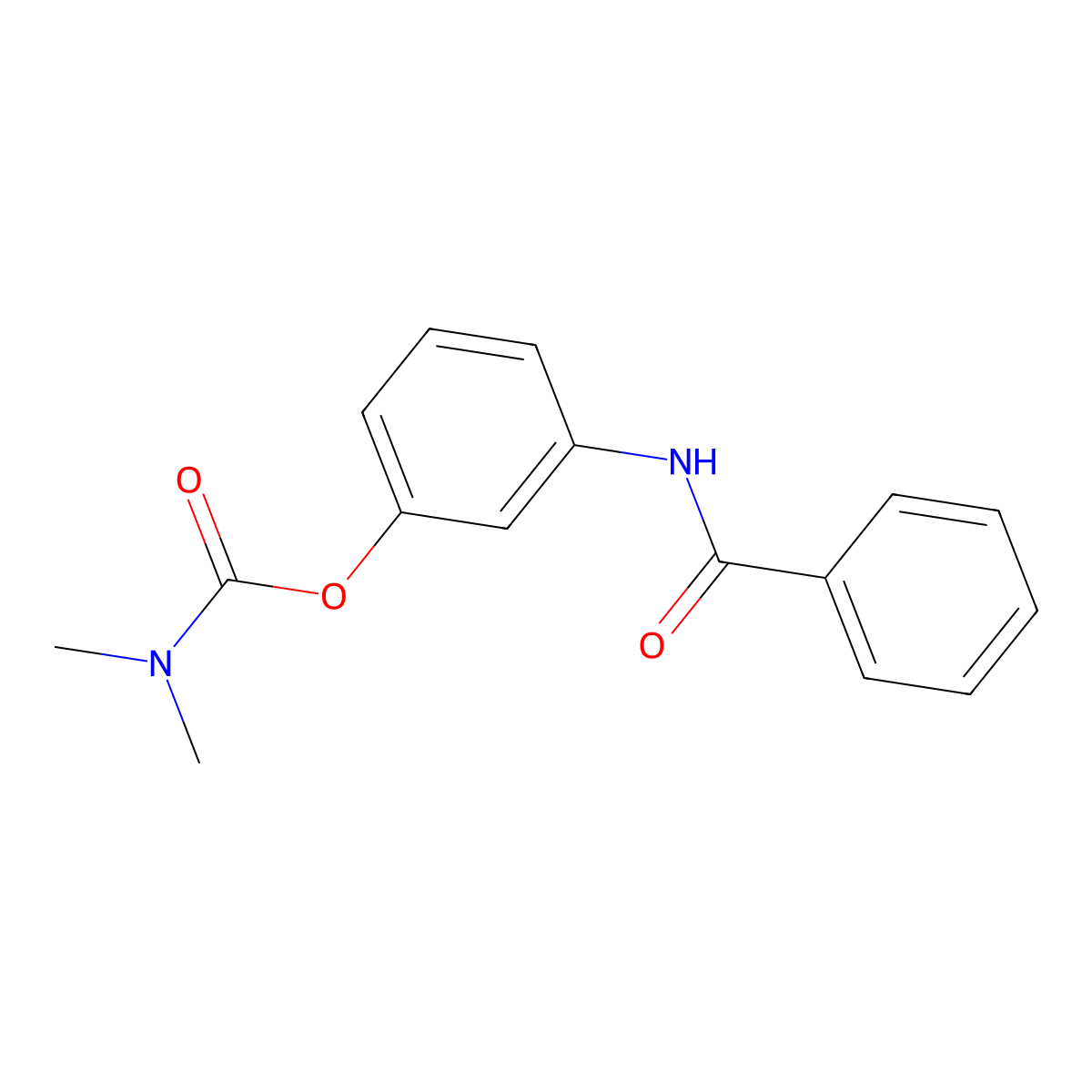 3-Benzamidophenyl dimethylcarbamate molecular structure, CAS 1152493-38-3