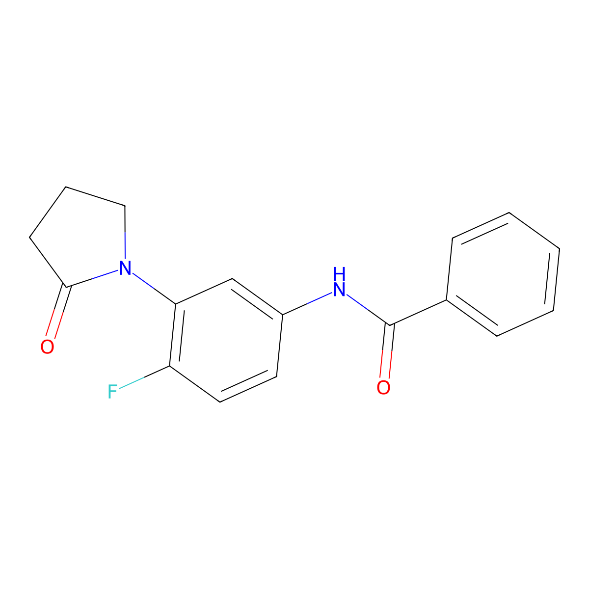 N-[4-fluoro-3-(2-oxopyrrolidin-1-yl)phenyl]benzamide molecular structure, CAS 1152493-53-2