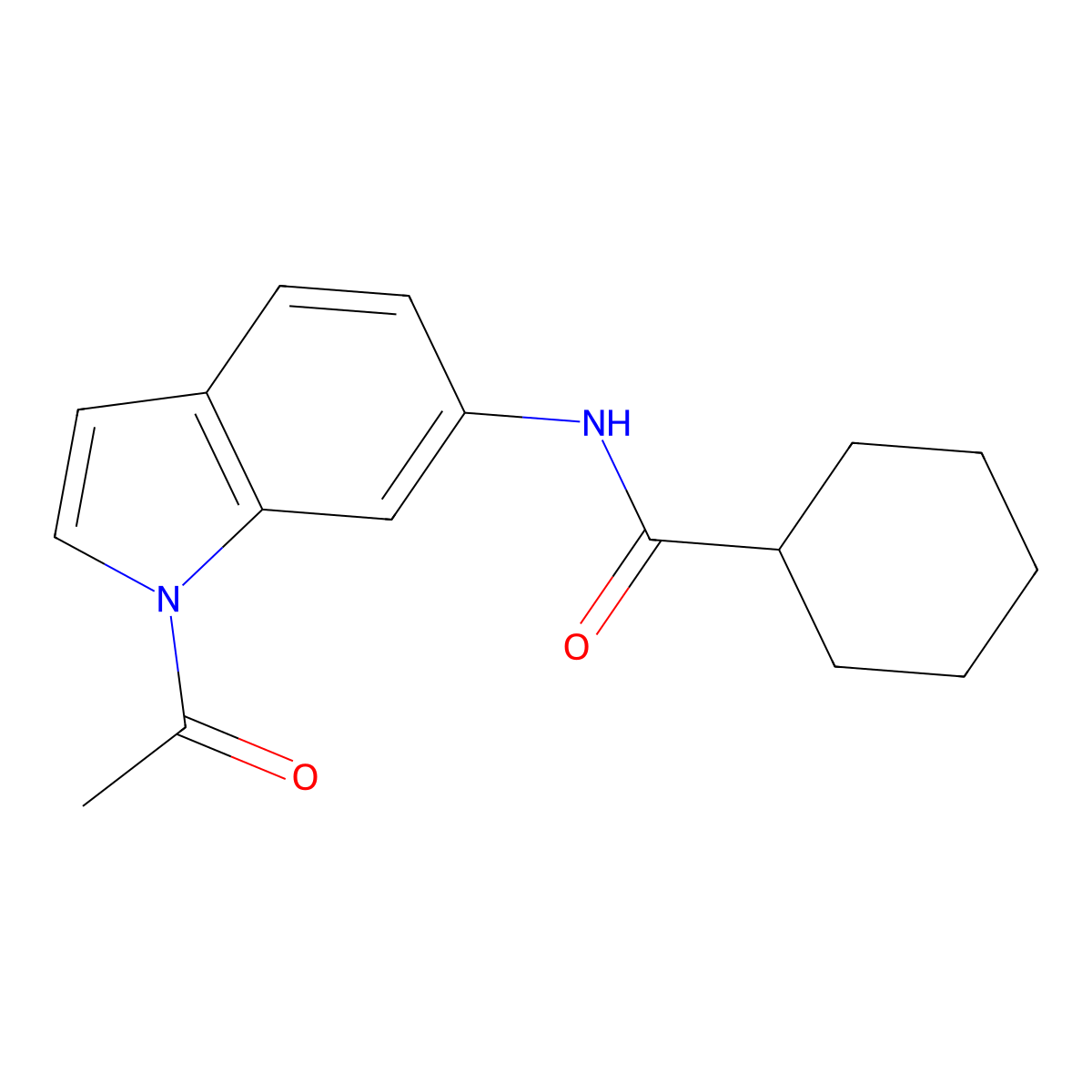 N-(1-Acetyl-1H-indol-6-yl)cyclohexanecarboxamide molecular structure, CAS 1152493-61-2