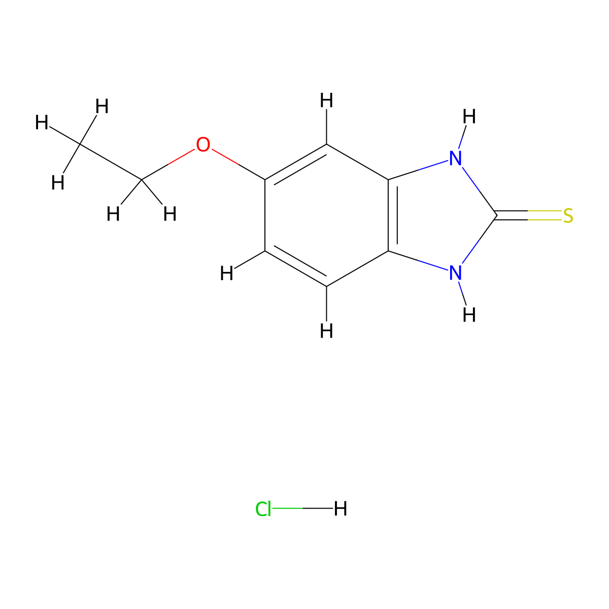6-ethoxy-1H-1,3-benzodiazole-2-thiol hydrochloride molecular structure, CAS 1152495-21-0
