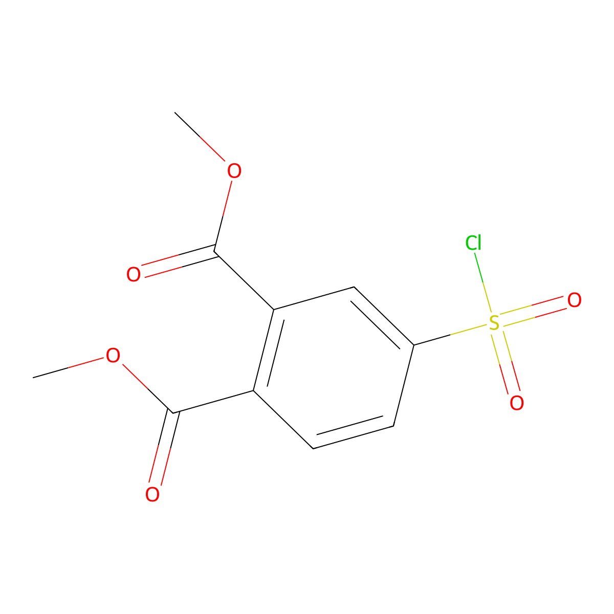 1,2-Dimethyl 4-(chlorosulfonyl)benzene-1,2-dicarboxylate molecular structure, CAS 1152495-27-6
