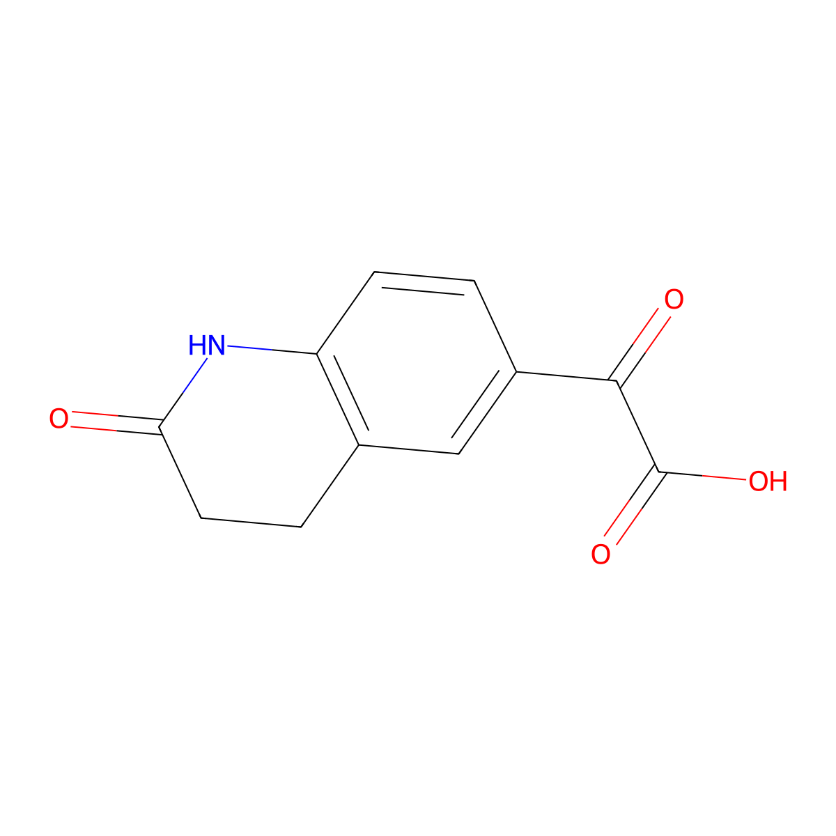 2-Oxo-2-(2-oxo-1,2,3,4-tetrahydroquinolin-6-yl)acetic acid molecular structure, CAS 1152495-52-7