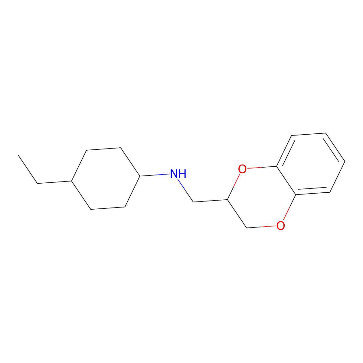 N-(4-Ethylcyclohexyl)-2,3-dihydro-1,4-benzodioxin-2-methanamine molecular structure, CAS 1152495-84-5
