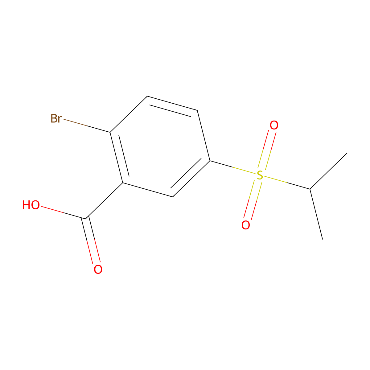 2-Bromo-5-(isopropylsulfonyl)benzoic acid molecular structure, CAS 1152496-37-1