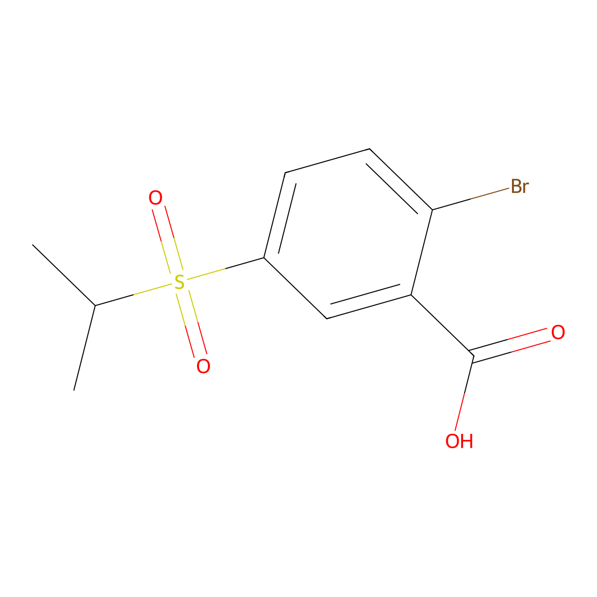 2-Bromo-5-(isopropylsulfonyl)benzoic acid molecular structure, CAS 1152496-37-1