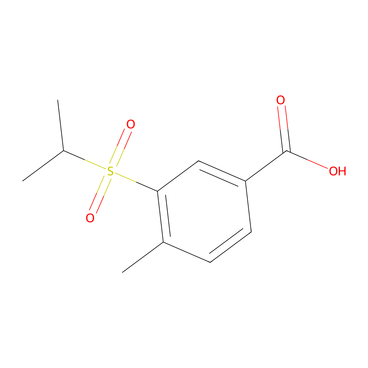 4-Methyl-3-(propane-2-sulfonyl)benzoic acid molecular structure, CAS 1152497-12-5