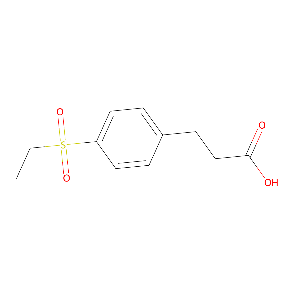 3-[4-(Ethanesulfonyl)phenyl]propanoic acid molecular structure, CAS 1152497-21-6