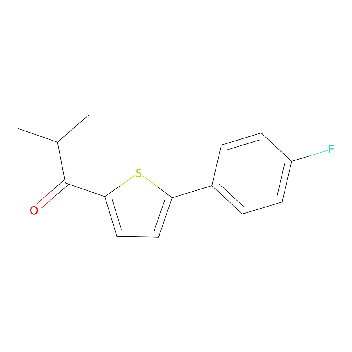 1-[5-(4-Fluorophenyl)-2-thienyl]-2-methyl-1-propanone molecular structure, CAS 1152497-76-1
