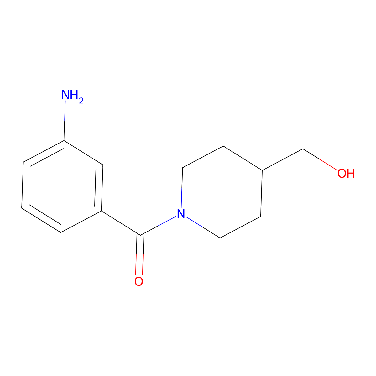 [1-(3-Aminobenzoyl)piperidin-4-yl]methanol molecular structure, CAS 1152501-30-8