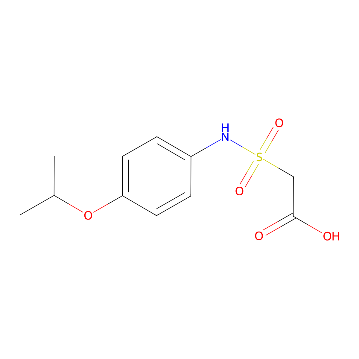 2-{[4-(Propan-2-yloxy)phenyl]sulfamoyl}acetic acid molecular structure, CAS 1152502-54-9