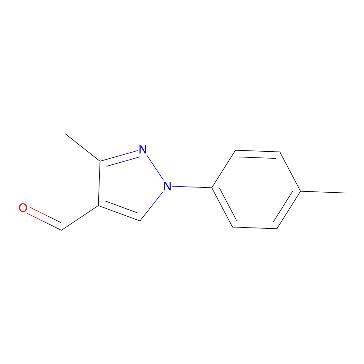 3-Methyl-1-p-tolyl-1H-pyrazole-4-carbaldehyde molecular structure, CAS 1152504-06-7