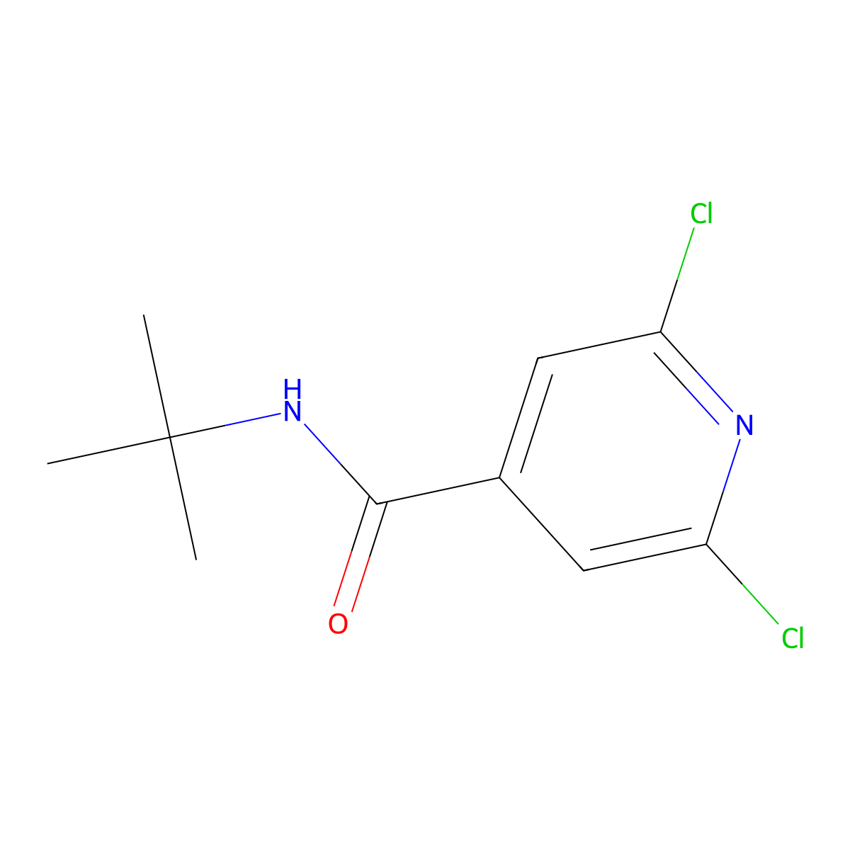 N-tert-butyl-2,6-dichloropyridine-4-carboxamide molecular structure, CAS 1152504-12-5